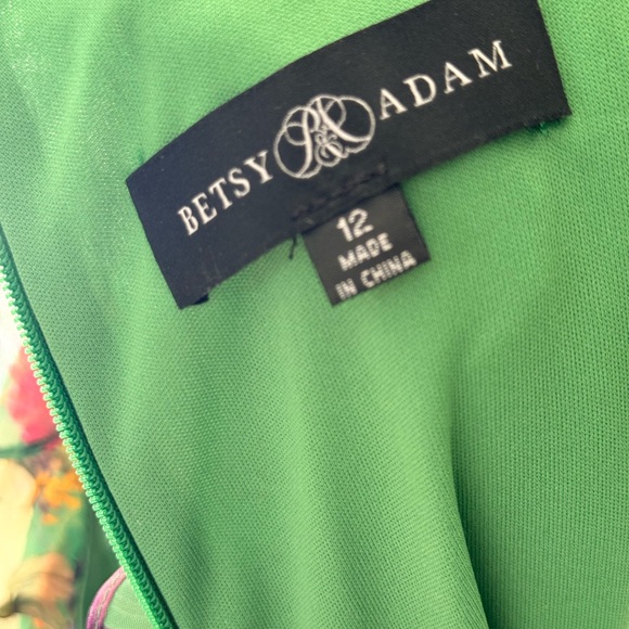 Betsy & Adam Green Floral Maxi Dress - Picture 7 of 9